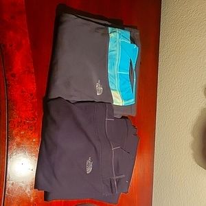 QTY 2. North Face yoga active performance pants.  Both Size Large. Black/Grey